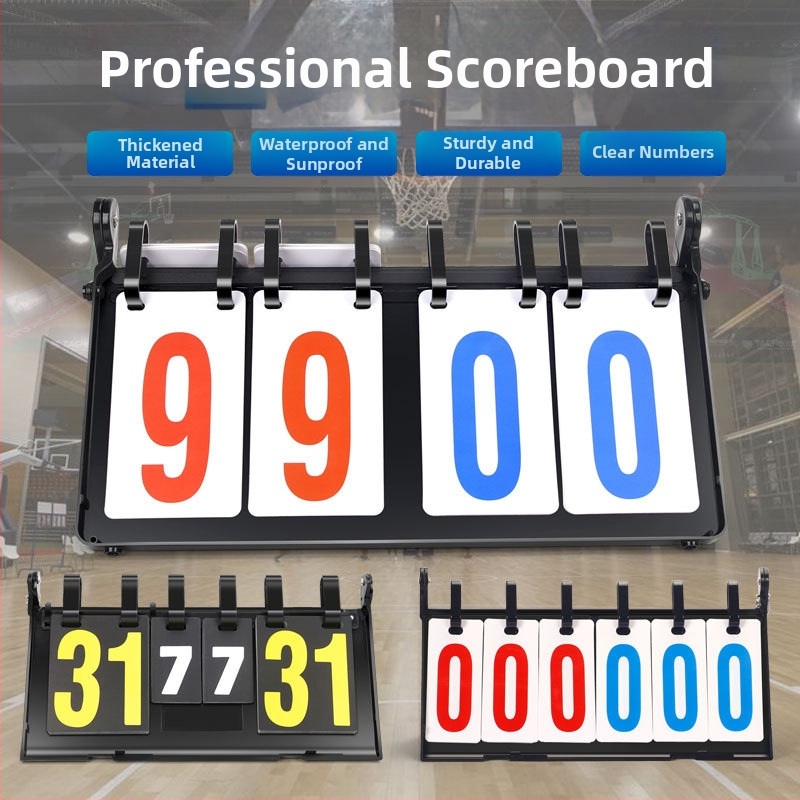 Rezultatų skydelis – ABS; daug sportų suderinamumas (krepšinis, futbolas, tenisas, badmintonas, stalo tenisas, tinklinis); logotipo spausdinimas; pritaikymas; apima keitimo kortelę ir taktinę lentą