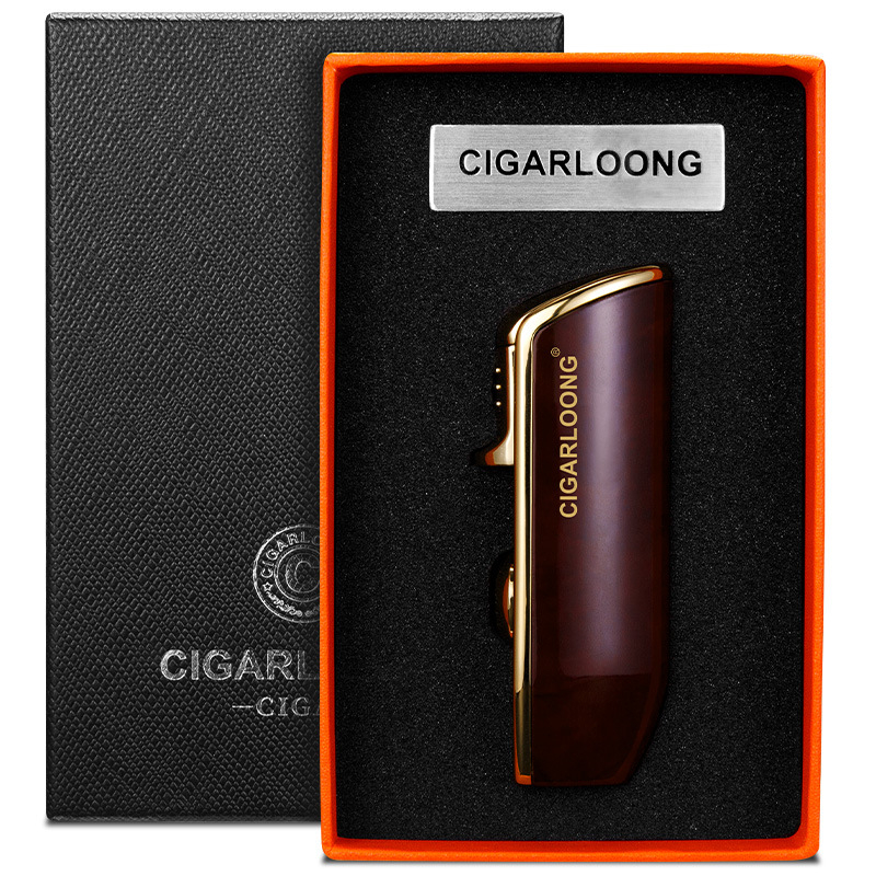 Cigāru aizdedzinātājs, metāla korpuss, butāna degviela, pretvējš, logotipa drukāšana, pielāgojama dizains