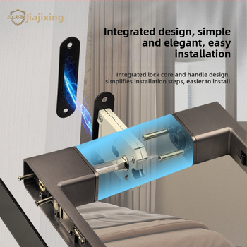 Miegamojo durų rankenos spyna, Jiajixing H03, aliuminis, šiuolaikinis minimalistinis stilius, vidaus medinėms durims