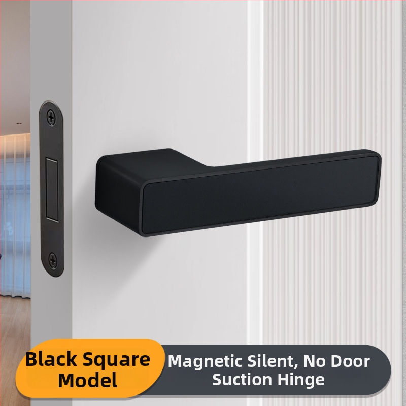 Miegamojo durų rankenos spyna, Jiajixing H03, aliuminis, šiuolaikinis minimalistinis stilius, vidaus medinėms durims