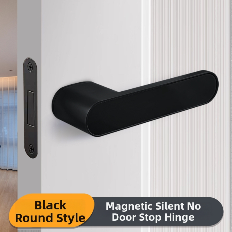 Miegamojo durų rankenos spyna, Jiajixing H03, aliuminis, šiuolaikinis minimalistinis stilius, vidaus medinėms durims