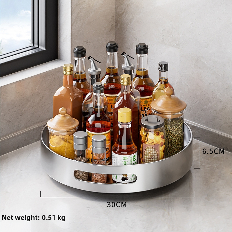 Rotujúci stojan na koreniny z nerezovej ocele 304 – bez montáže, multifunkčný organizér korenín