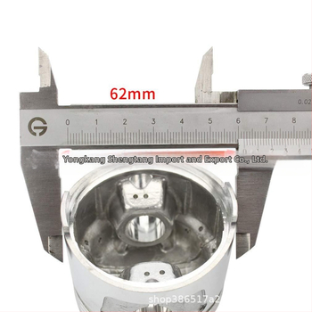 Stūmoklio komplektas 57,4 mm GY6 150cc ATV/moped 157QMJ — 3 žiedų grioveliai, integruotas žiedas, cilindrinis žiedo paviršius