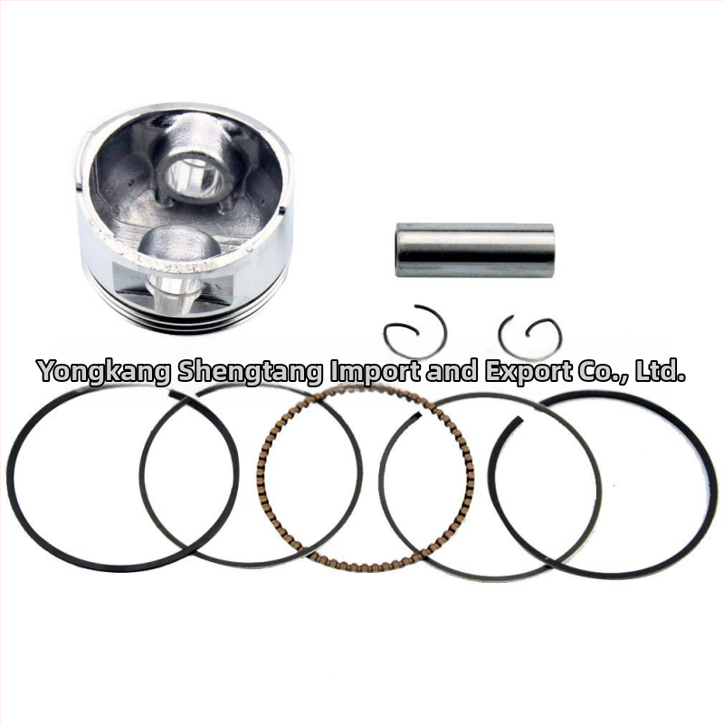 Pistonu komplekts 57,4 mm GY6 150cc ATV/moped 157QMJ — 3 gredzenu rievas, integrēts gredzens, cilindrisks gredzens