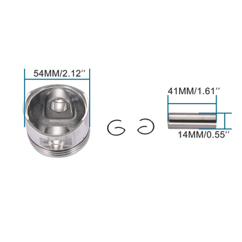 GOOFIT Ansamblu inel piston pentru cilindru 125cc – inel integral, 3 caneluri pentru inel, aliaj de aluminiu