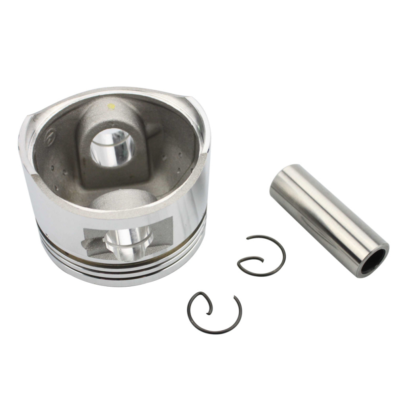 GOOFIT Ansamblu inel piston pentru cilindru 125cc – inel integral, 3 caneluri pentru inel, aliaj de aluminiu