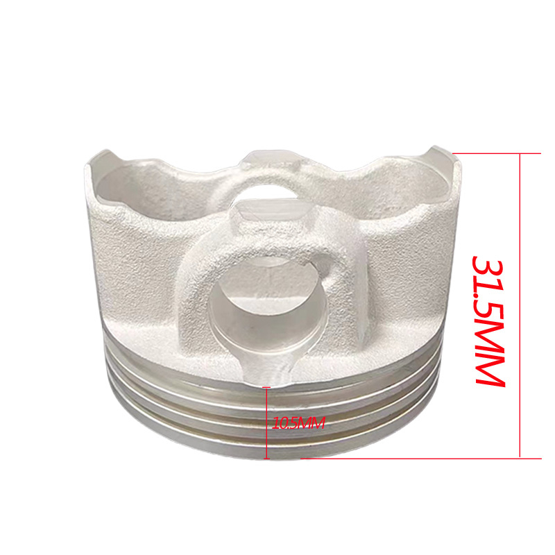 Yamaha NMAX155/NMAX125 pistonkészlet – Ø52 mm, 3 gyűrűs hornyok, kombinált gyűrű, konusos gyűrűprofil, alumíniumötvözet