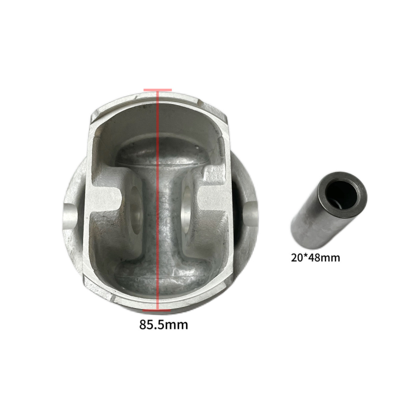 Dugattyú gyűrűkkel Audi Q5 3.2L-hez — alumínium ötvözet, 3 gyűrűs hornyok, kombinált gyűrűk, barrel alakú keresztmetszetű gyűrűk, csapfurat 20×48 mm