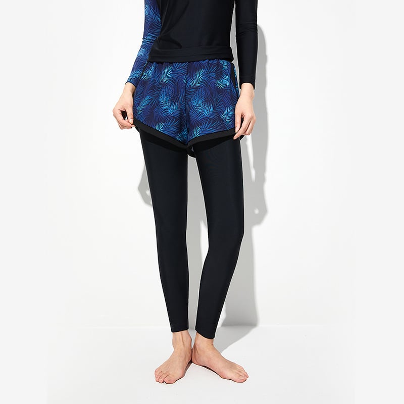 Dámske delené plavky s dlhým rukávom, rýchloschnúce, ochrana proti slnku; značka Sabolay/Shark Baolai; nylon-spandex 80/20