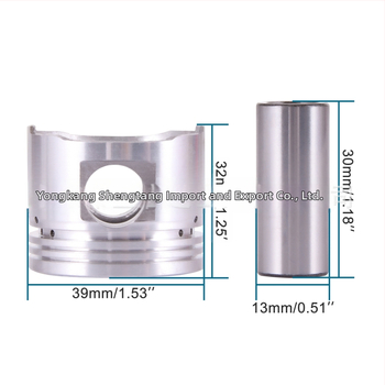 Goofit Pisto žiedo rinkinys Gy6 50cc 139QMB Taotao Baja Jonway Lance – 3 žiedo įdėklai, integruotas žiedas, cilindro paviršiaus žiedas, aliuminis, kodas K082-010