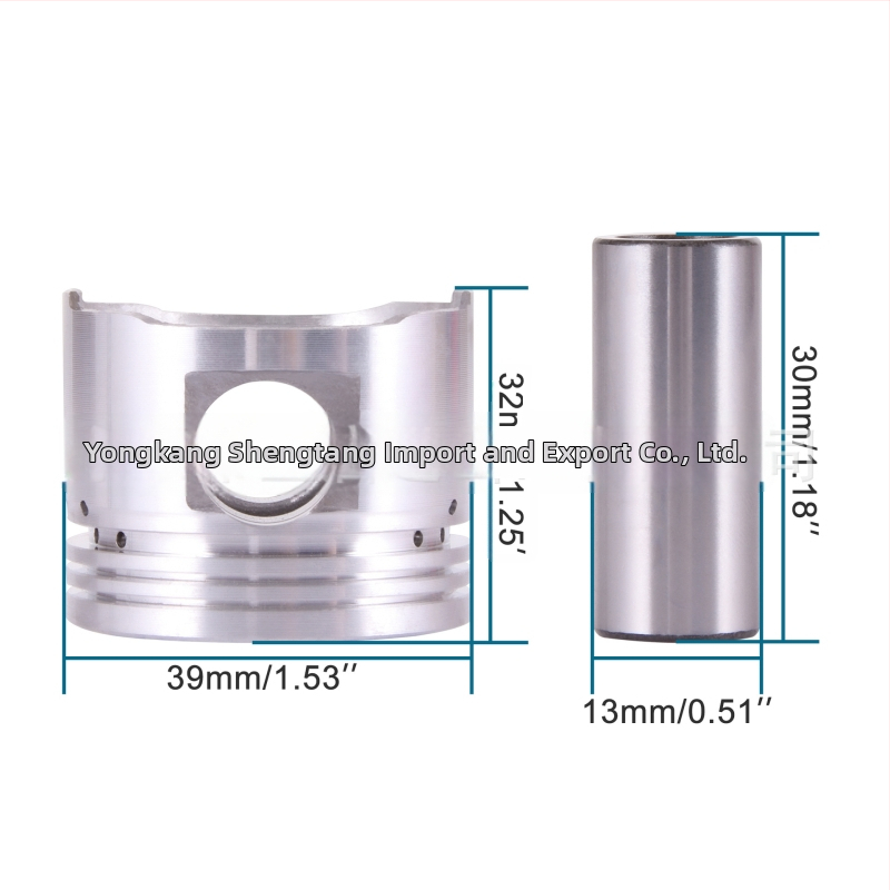 Goofit Pistona gredzena komplekts Gy6 50cc 139QMB Taotao Baja Jonway Lance – 3 gredzenruļas, integrēts gredzens, cilindra virsmas gredzens, alumīnijs, kods K082-010