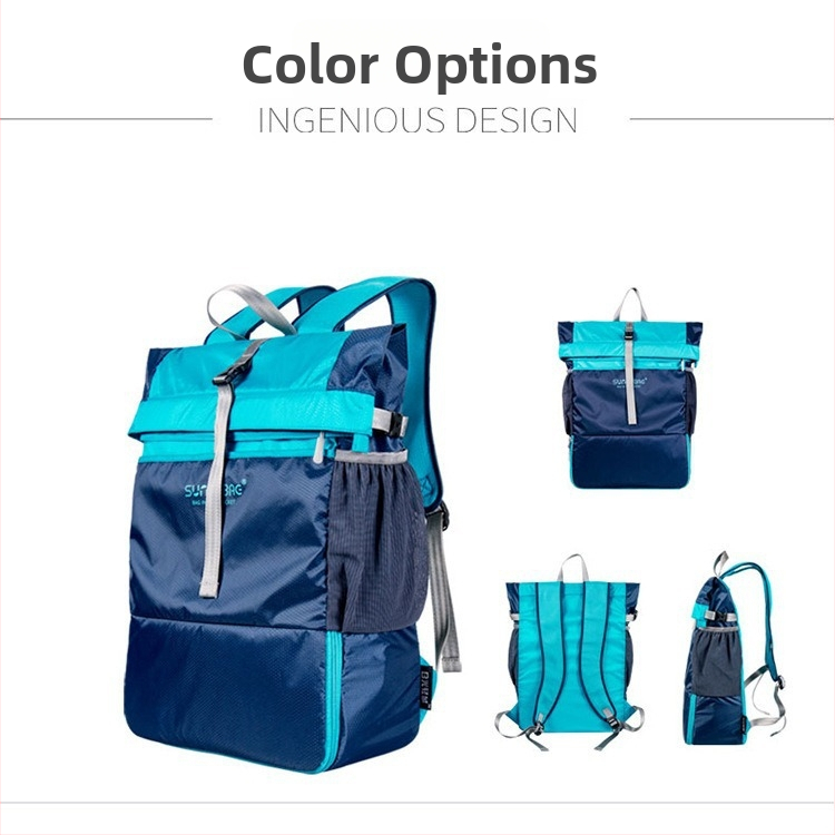 40L sulankstoma nailoninė žygio kuprinė – atspari vandeniui, dėvėjimuisi atspari, apsauga nuo vagystės, ergonomiškas nugaros panelis lauko veiklai