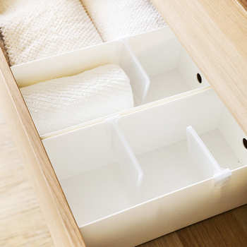 Пластмасов разделителен клип за чекмеджета и кутии за съхранение, прост и модерен стил, монтаж: щипков тип, за кутии за съхранение, 1 слой