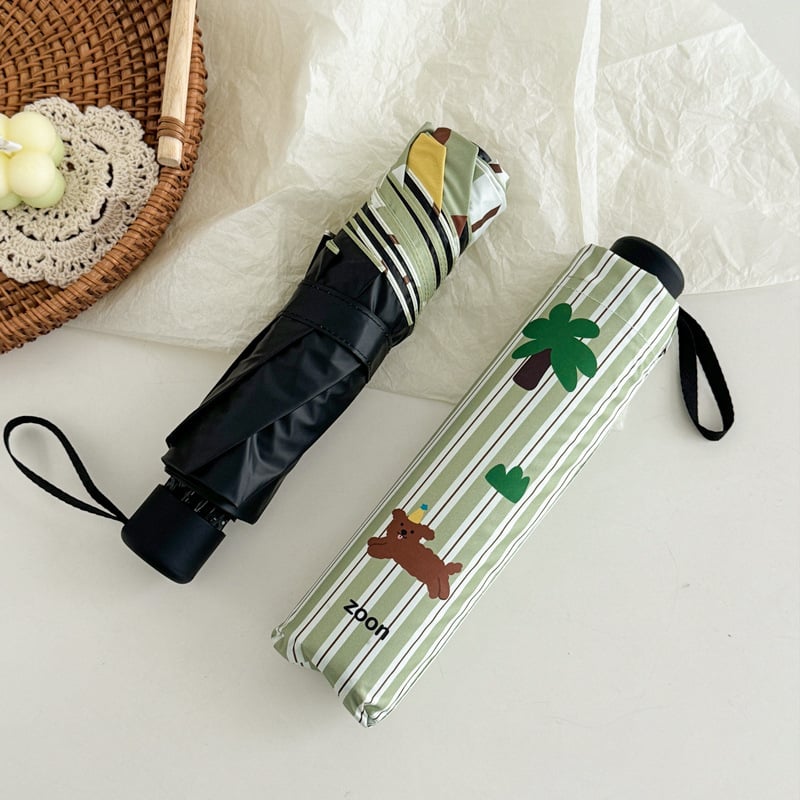 Automatinis sulankstomas skėtis saulėms ir lietui, UV apsauga UPF>50, 8-ribių rėmas iš lydinio, 190T poliesterio audinys, tvirta medinė rankena