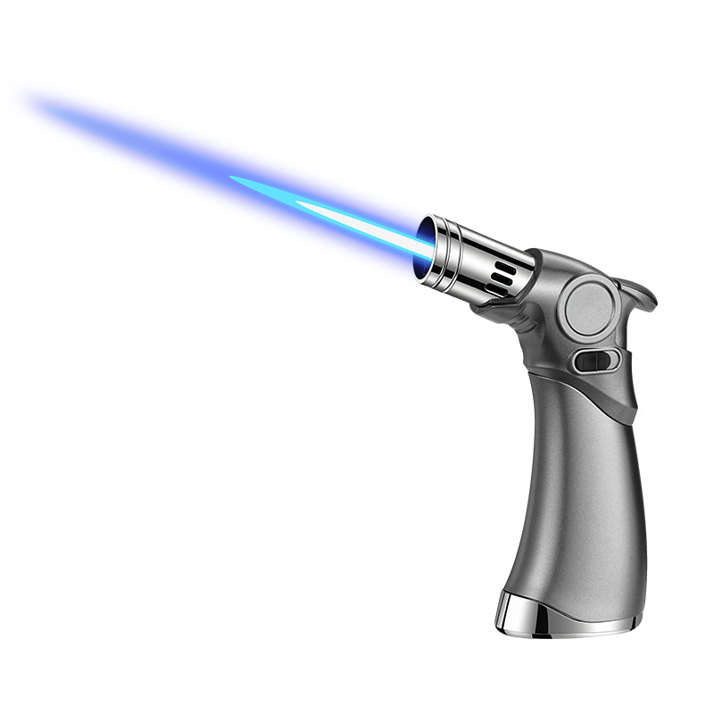 Trīs liesmas vēja izturīgs aizdedzinātājs cigārām un āra grilēšanai, butāna degviela, metāla korpuss