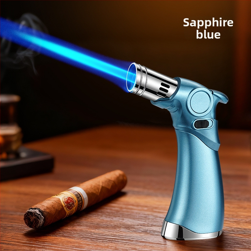 Trīs liesmas vēja izturīgs aizdedzinātājs cigārām un āra grilēšanai, butāna degviela, metāla korpuss