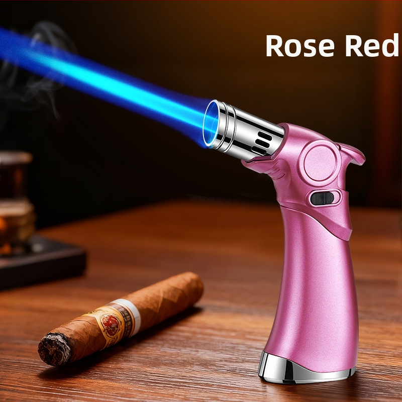 Trīs liesmas vēja izturīgs aizdedzinātājs cigārām un āra grilēšanai, butāna degviela, metāla korpuss