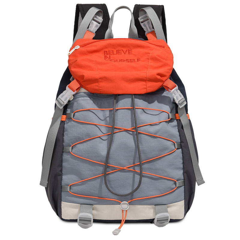 Rucsac de drumeție ușor cu închidere cu șnur, 20-35 L, nylon, rezistent la abraziune, bretele curbate