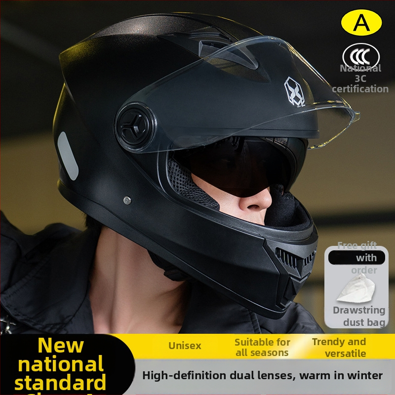 Cască pentru motocicletă electrică, ABS, full-face, certificat 3C GB811-2022A, universal pentru patru sezoane, pentru adulți, pentru deplasări