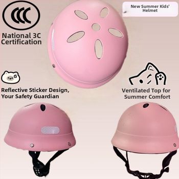 Jaapani stiilis laste kiiver, ABS, pool-kiiver, lastele, sobib off-road sõiduks skuuteriga ja balansirattaga, 3C sertifikaat.