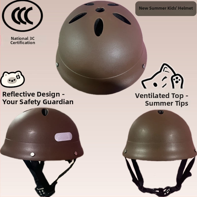 Jaapani stiilis laste kiiver, ABS, pool-kiiver, lastele, sobib off-road sõiduks skuuteriga ja balansirattaga, 3C sertifikaat.