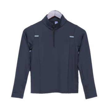 Vaikų sportinis kostiumas, greitai džiūstantis, ilgomis rankovėmis, stovinčiu kaklu, vienos spalvos, poliesteris 90% + spandeksas 10%