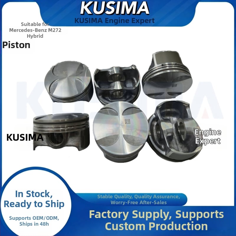 KUSIMA Nagy Pontosságú Dugattyú-összeszerelés Mercedes-Benz M272 hibrid motorhoz, hengerátmérő 92.9 mm, 3 gyűrű, gyűrűk szerkezete: kombinált, anyag: fém, alkatrész szám A2720300618