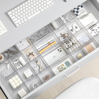 Пластмасов разделител за чекмеджета, креативен дизайн, настолен монтаж, еднослоен, подходящ за канцелария