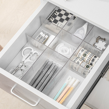 Пластмасов разделител за чекмеджета, креативен дизайн, настолен монтаж, еднослоен, подходящ за канцелария