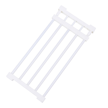 Разширяем рафт за гардероб с разделители, без пирони и лепило, за шкафове и баня; Материал: ABS + въглеродна стомана; Монтаж: вертикално; Брой нива: 1; Марка: Charming cat