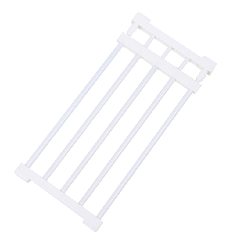 Разширяем рафт за гардероб с разделители, без пирони и лепило, за шкафове и баня; Материал: ABS + въглеродна стомана; Монтаж: вертикално; Брой нива: 1; Марка: Charming cat