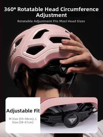 TOSUOD velosipēda ķivere, saliekama, viengabala konstrukcija, PC korpuss + EPS putas, universāla pieaugušajiem