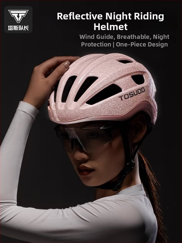 TOSUOD velosipēda ķivere, saliekama, viengabala konstrukcija, PC korpuss + EPS putas, universāla pieaugušajiem