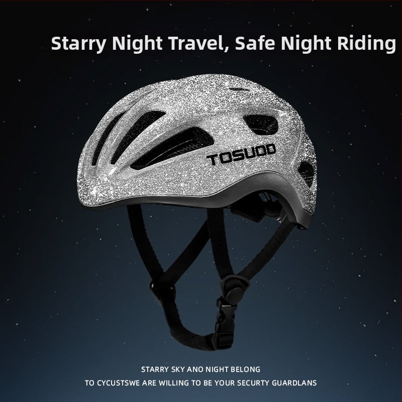 TOSUOD velosipēda ķivere, saliekama, viengabala konstrukcija, PC korpuss + EPS putas, universāla pieaugušajiem