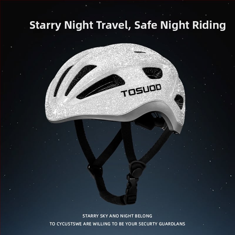 TOSUOD velosipēda ķivere, saliekama, viengabala konstrukcija, PC korpuss + EPS putas, universāla pieaugušajiem