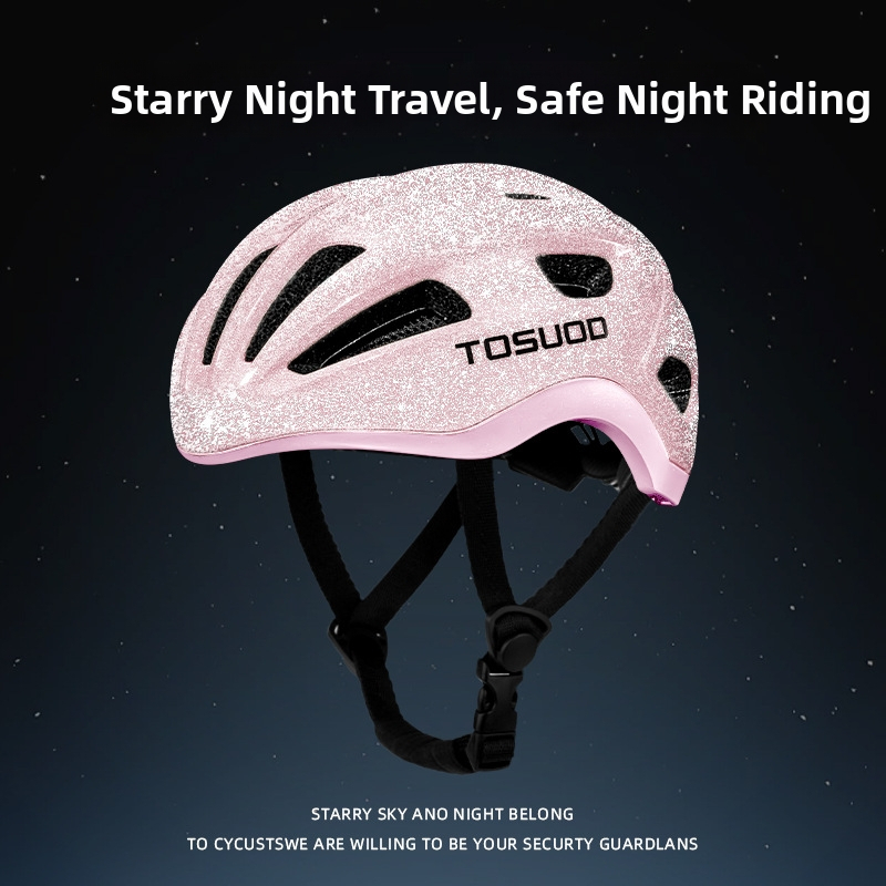 TOSUOD velosipēda ķivere, saliekama, viengabala konstrukcija, PC korpuss + EPS putas, universāla pieaugušajiem