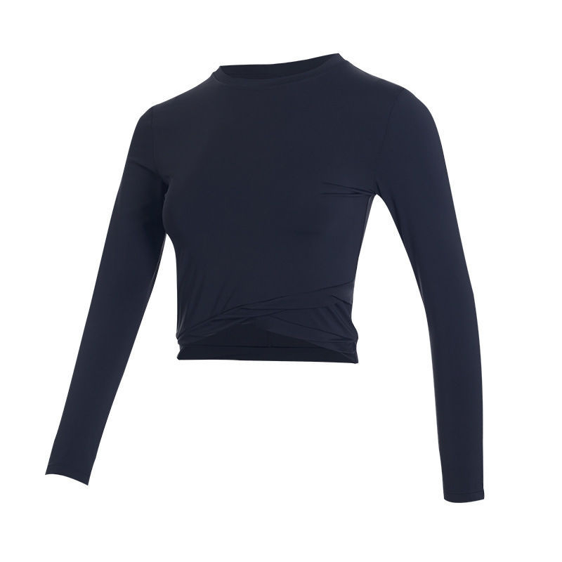Ženski dugi rukav s kapuljačom za trčanje – prozračan, brzo se suši, opuštena kroj, najlon tkanina s podstavom od spandexa (85% najlon, 15% spandex)