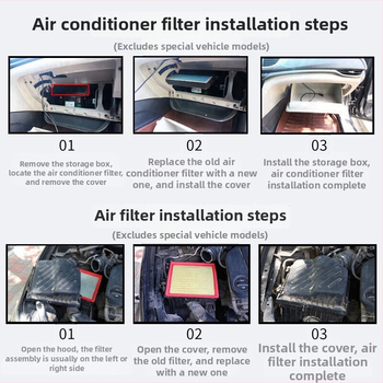 Filtru de aer pentru automobil cu carbon activ, pentru Qichen T70 – Ningfeng