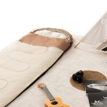 Suaugusiųjų miegmaišis su gobtuvu — nešiojamas, sujungiamas į dėžutės stiliaus dizainą, tuščias medvilnės užpildas, poliesterio audinys, šlifuoto audinio pamušalas, svoris 1000/1500/2000 g