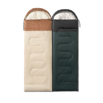 Suaugusiųjų miegmaišis su gobtuvu — nešiojamas, sujungiamas į dėžutės stiliaus dizainą, tuščias medvilnės užpildas, poliesterio audinys, šlifuoto audinio pamušalas, svoris 1000/1500/2000 g