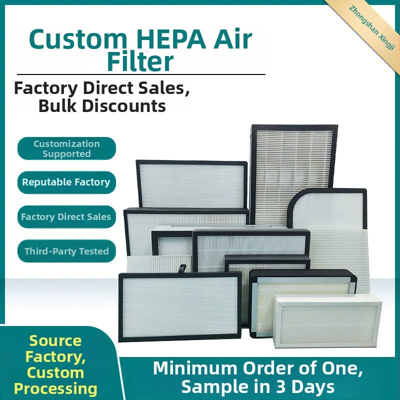 HEPA filterelement s aktívnym uhlíkovým kompozitom pre čistič vzduchu a klimatizáciu – vysoká účinnosť, teplotná odolnosť