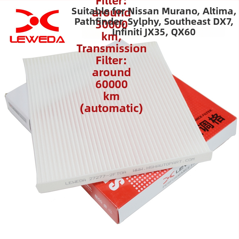 LEWEDA automobilių oro kondicionieriaus filtras, modelis 27277-2FT0A, skirta Nissan Teana, Loulan, Pathfinder, DX7 ir Infiniti JX35/QX60
