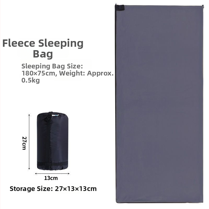 Suaugusiųjų polarfleece miegmaišis su nuimama skalaujama vidine, apvalkalo konstrukcija, svoris 650 g, tinkamas lauko kelionėms ir vidaus naudojimui