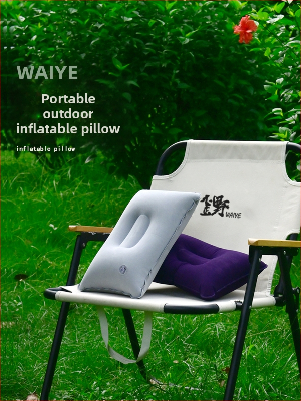 Välisõhupuhutav matkapatja, ruudu flokitud padi, puhke jaoks, kokkupandav ja kaasaskantav