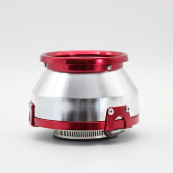 Filtru de aer pentru mașină, carcasă metalică, cap de tip ciupercă, flux mare, 76mm intrare/ieșire, model XH-UN075