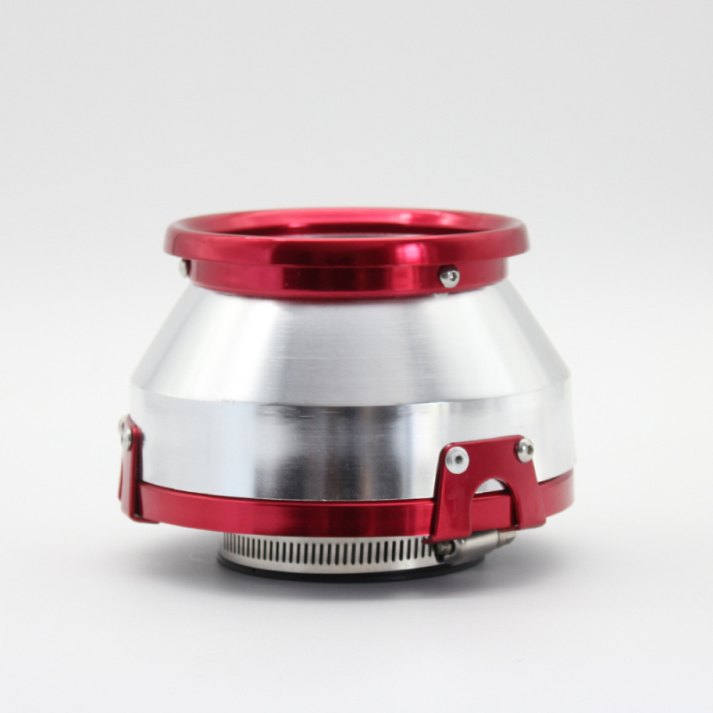 Filtru de aer pentru mașină, carcasă metalică, cap de tip ciupercă, flux mare, 76mm intrare/ieșire, model XH-UN075