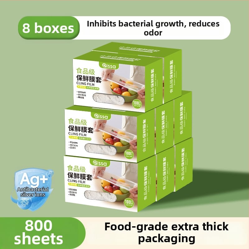 Antibakteriaalsed filmikatted värske hoidmise jaoks, ühekordsed toidukotid köögis, reguleeritav pingutus