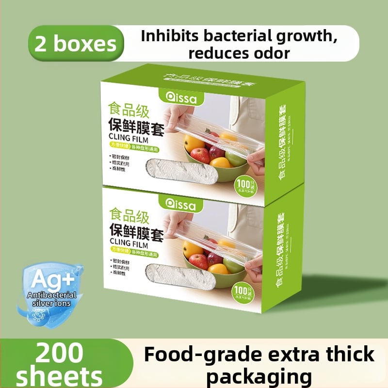 Antibakterijski pokrov folije za očuvanje svježine, jednokratne vrećice za hranu, kuhinjska folija s podesivim zatvaranjem