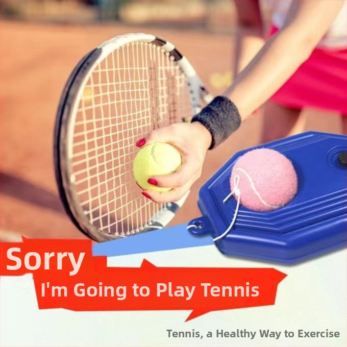 Teniso treneris savarankiškom treniruotei su fiksuoto atsispėjimo linijos sistema – gumos medžiaga, universalios specifikacijos, prekės ženklas Tianxu