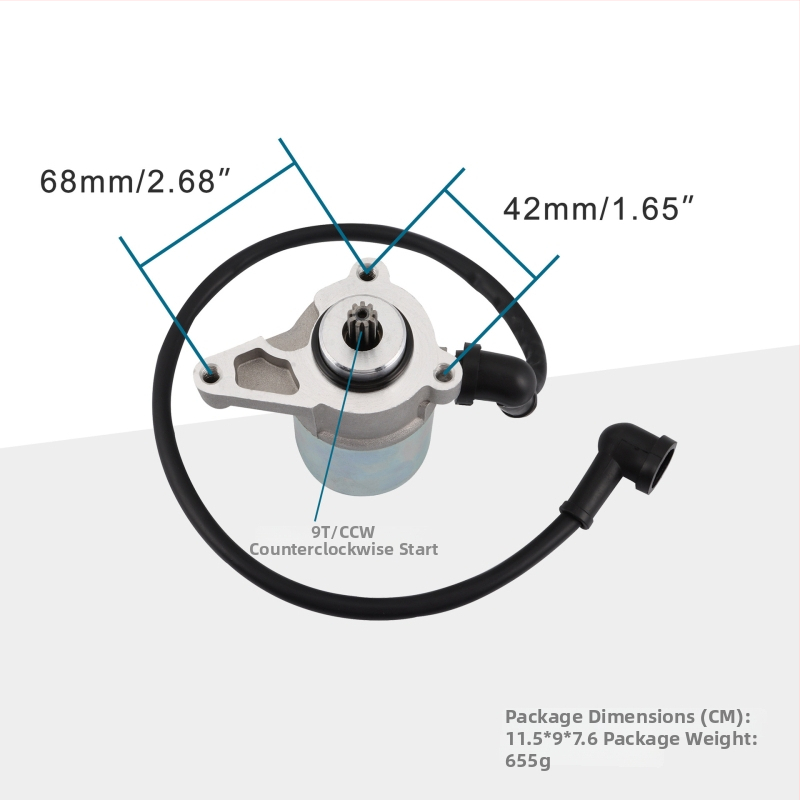GOOFIT motocikla uzsākšanas motors – 9 zobi, saderīgs ar TDR125 DT125R DT125X; Daļas numurs 3MB-81800-02; Svars 655 g